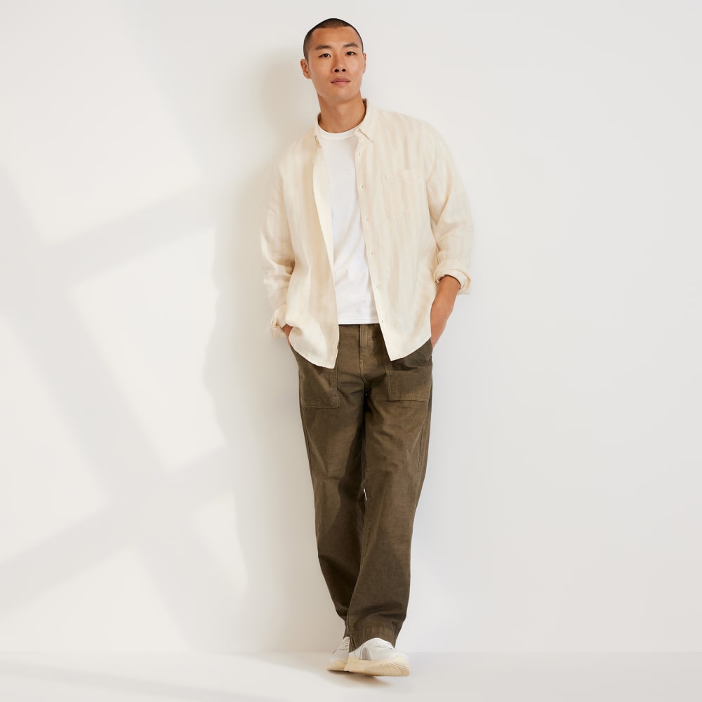 The Classic Shirt in Linen | Brazilian Sand / Canvas Tan