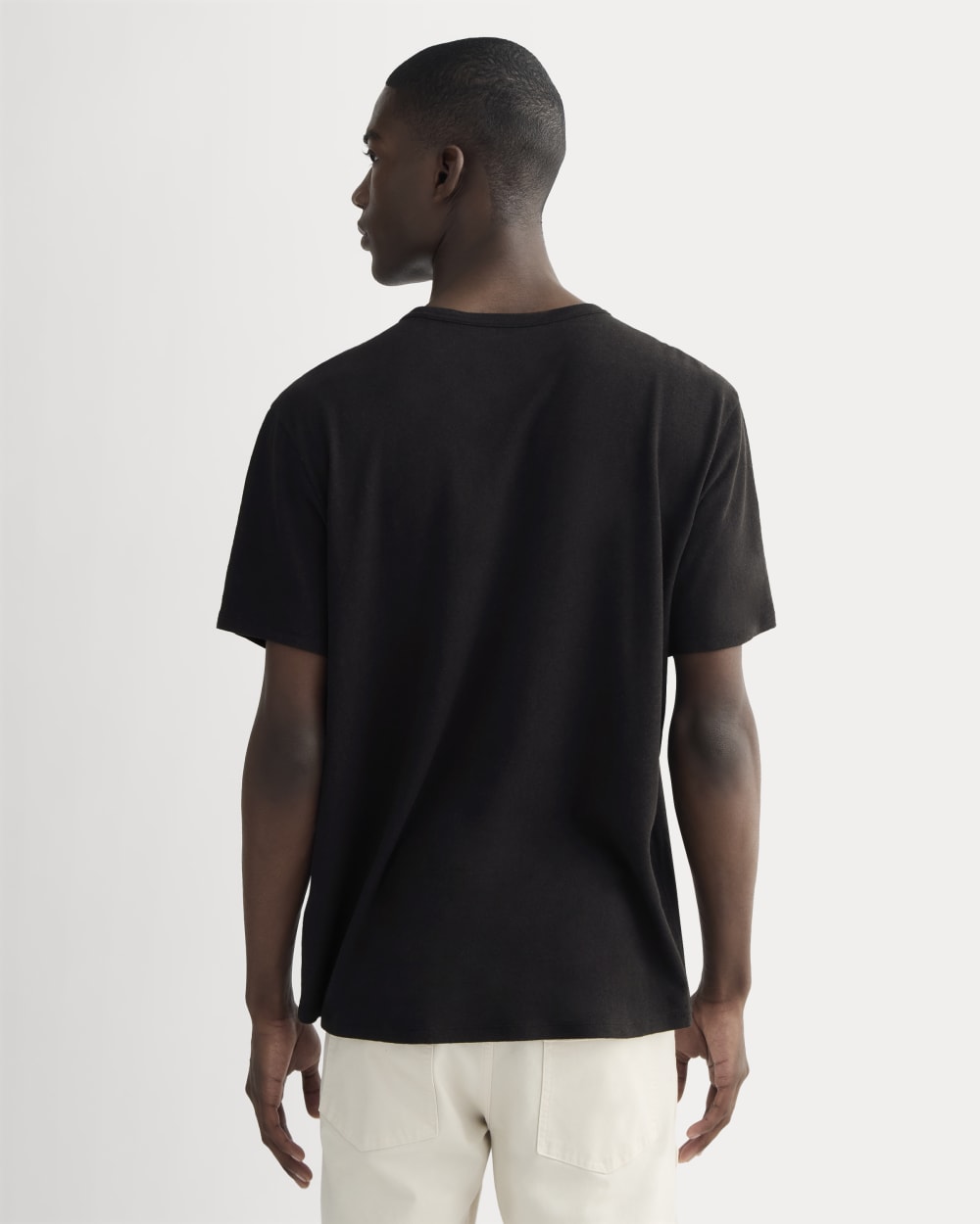 The Cotton Linen Tee | Black