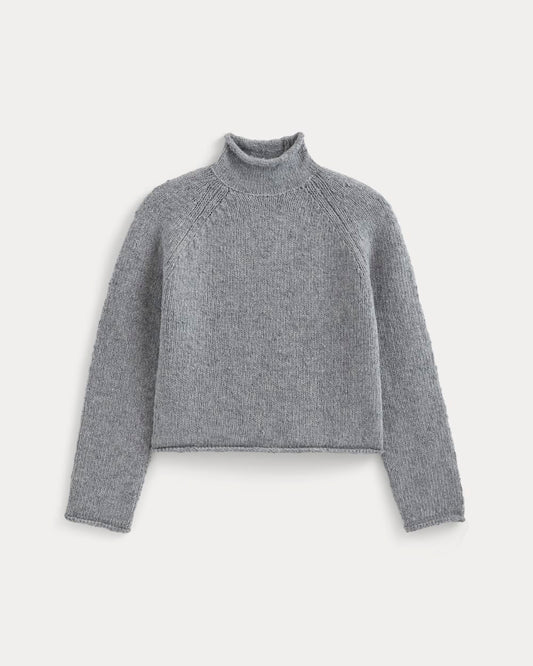 Rollneck Sweater | Heather Grey/Twist