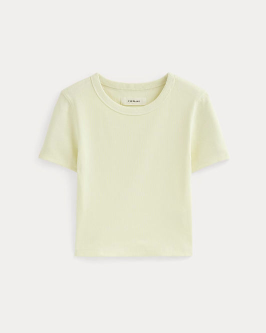 The ’90s Rib Tee | Light Yellow