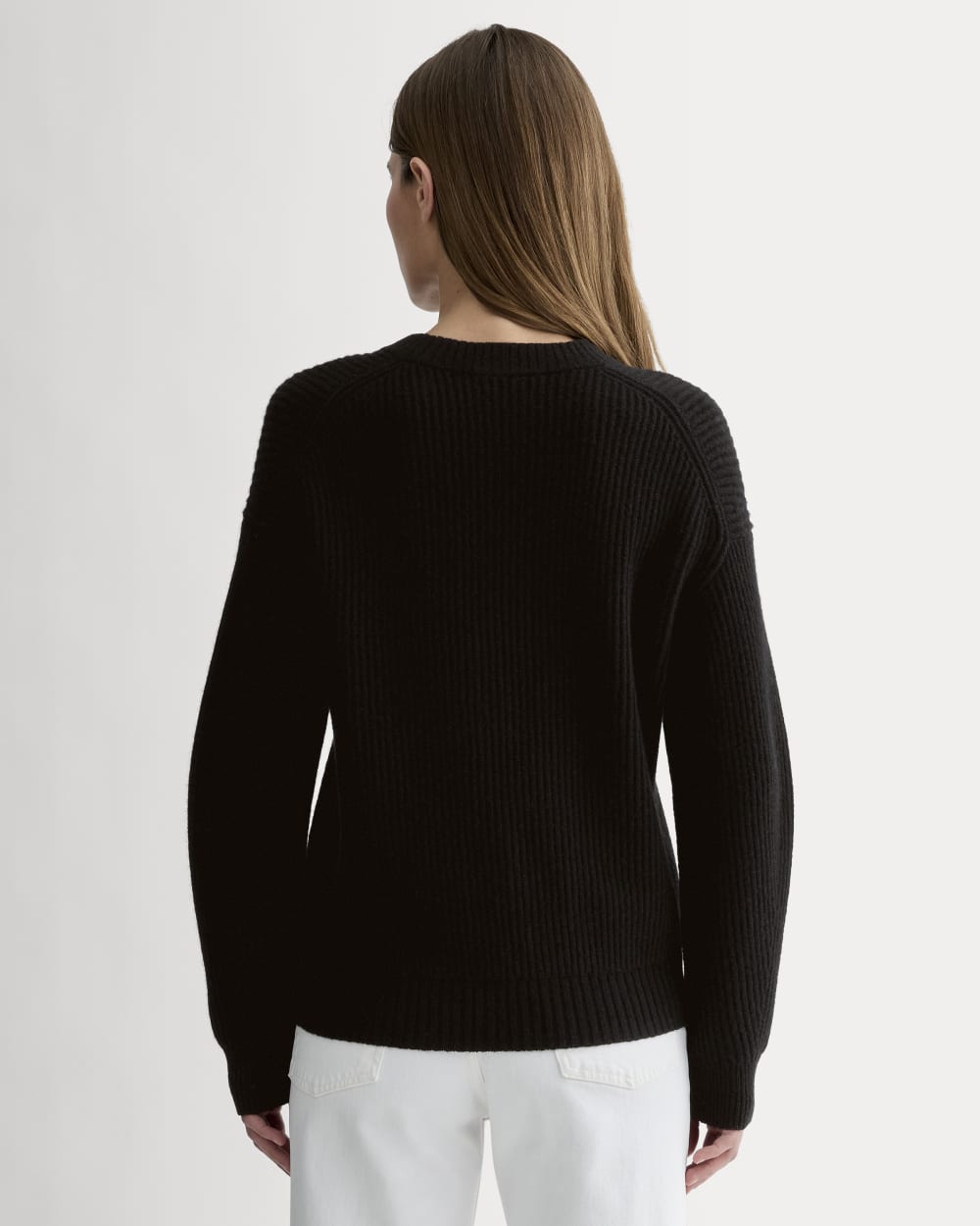 The Cocoon Crew in Wool Cashmere | Black
