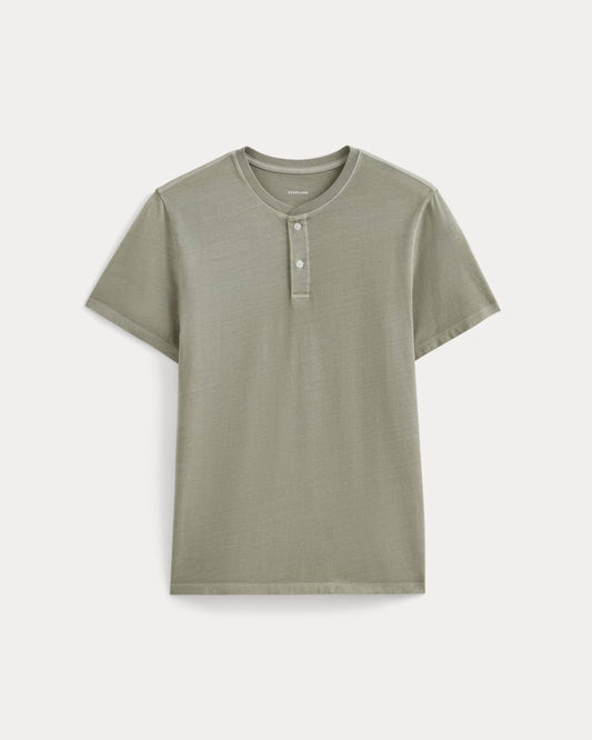 The Essential Organic Garment-Dyed Henley | Seagrass