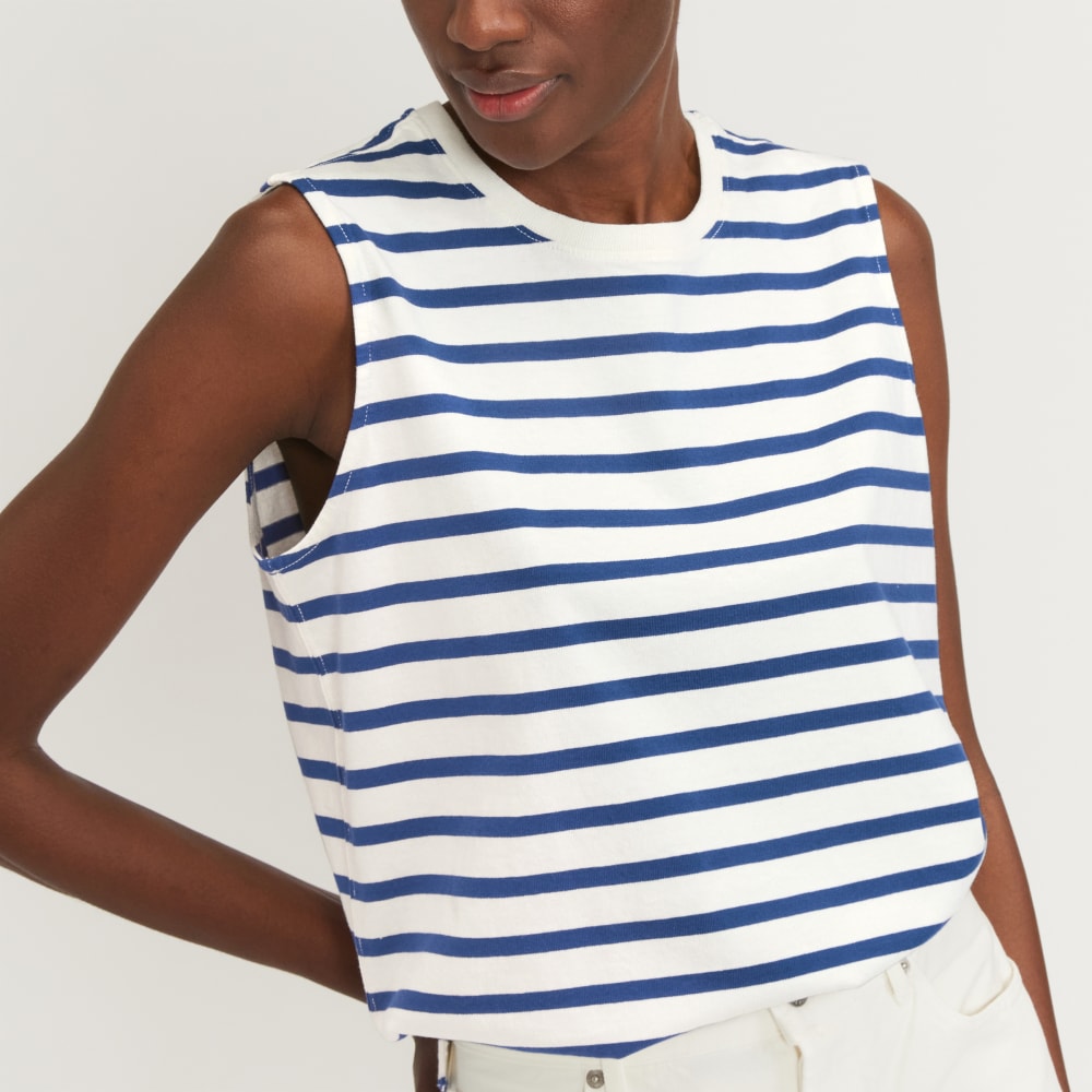 The Mariner Tank | Canvas Tan / Mazarine Blue