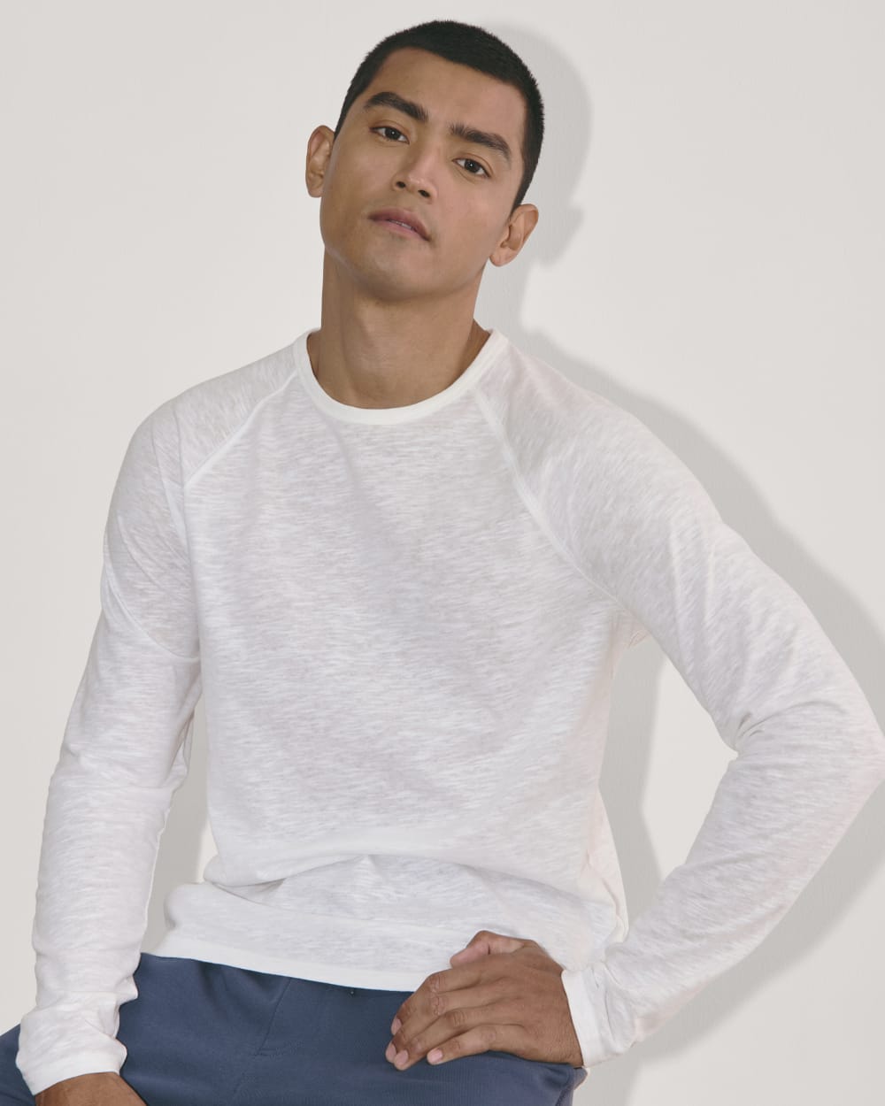 The Rec Long-Sleeve Crew | White