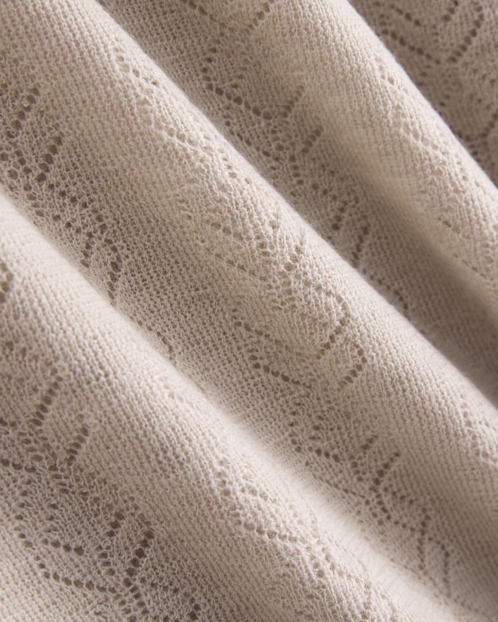 The Pointelle Crew in Ultrasoft Merino | Pale Blush