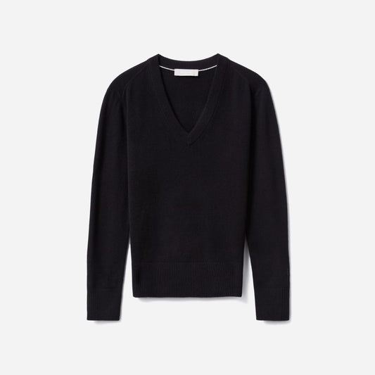 The Cashmere V-Neck | Black