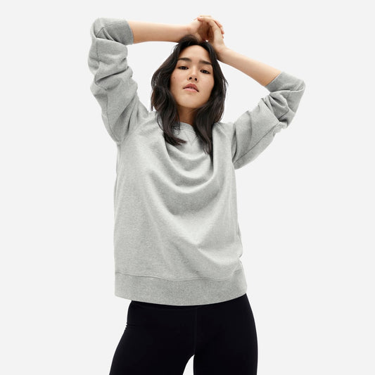 The Unisex French Terry Crew |  Heathered Grey