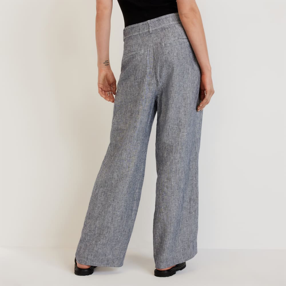 The Linen Way-High® Drape Pant  | Canvas Tan / Navy