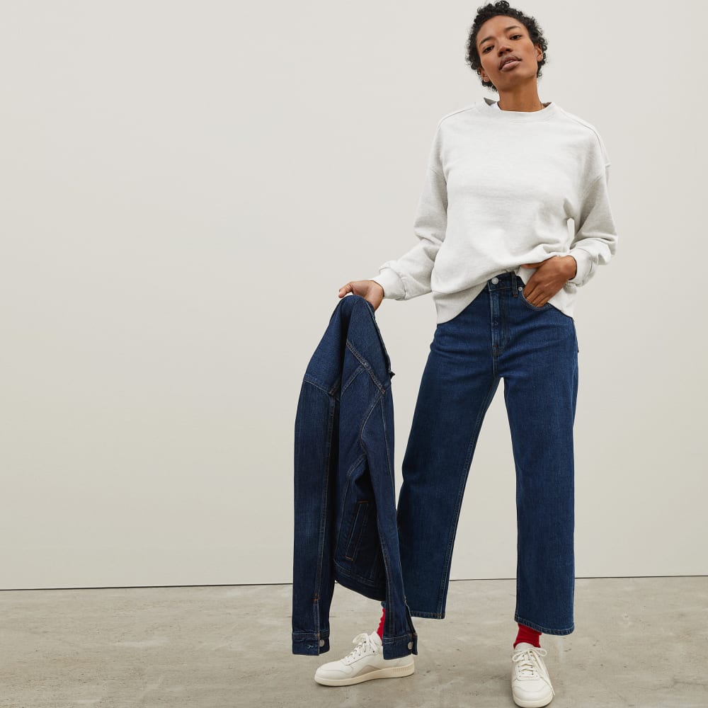 The Track Oversized Crew | Light Heather Grey