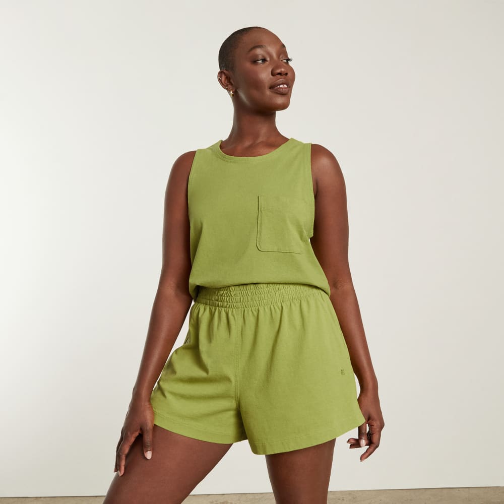 The Premium Weight Cropped Pocket Tank | Pepper