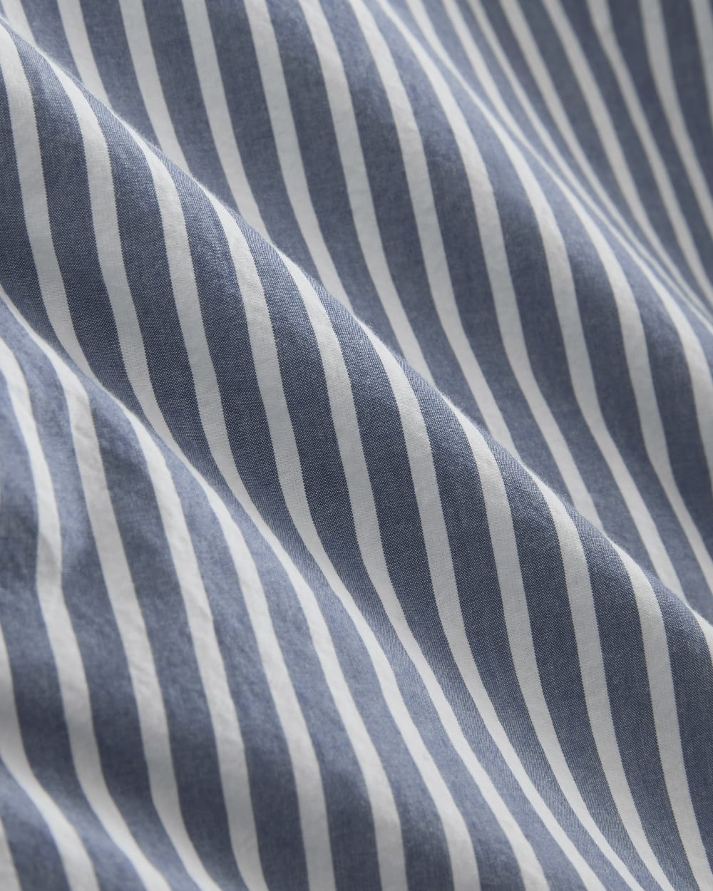 The Relaxed Shirt Dress in Ultrasoft Cotton | Bone / Mazarine Blue