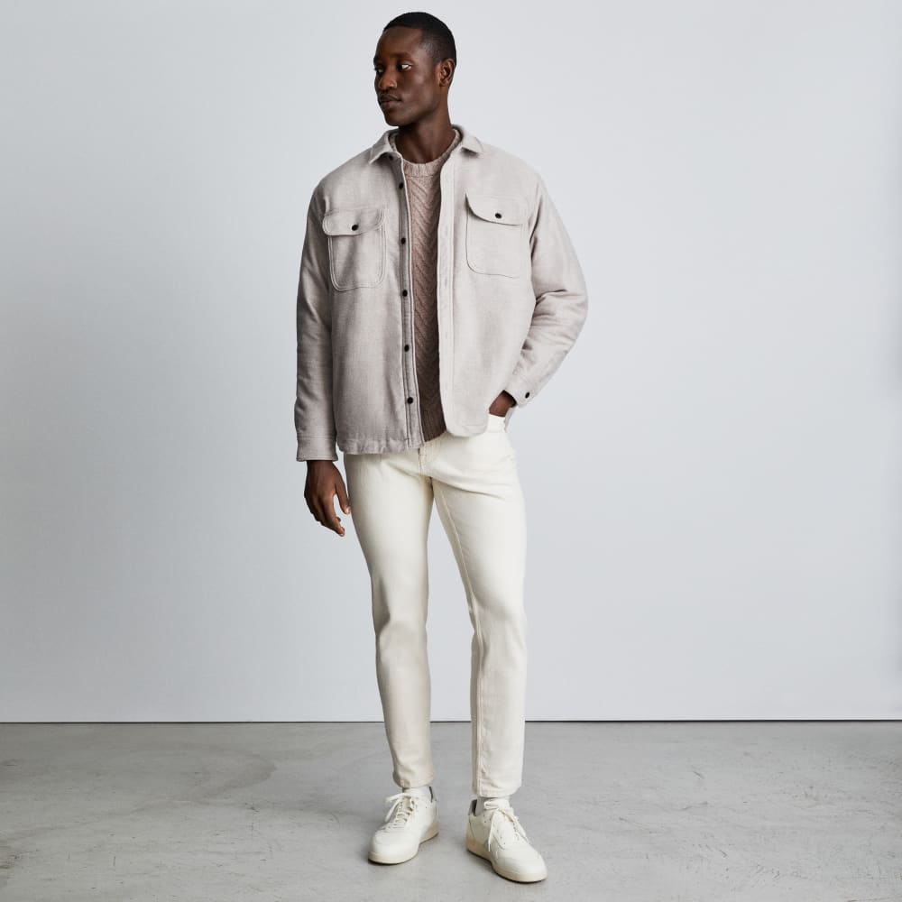 The ReNew Fleece-Lined Heavyweight Overshirt | Heathered Burnt Sugar