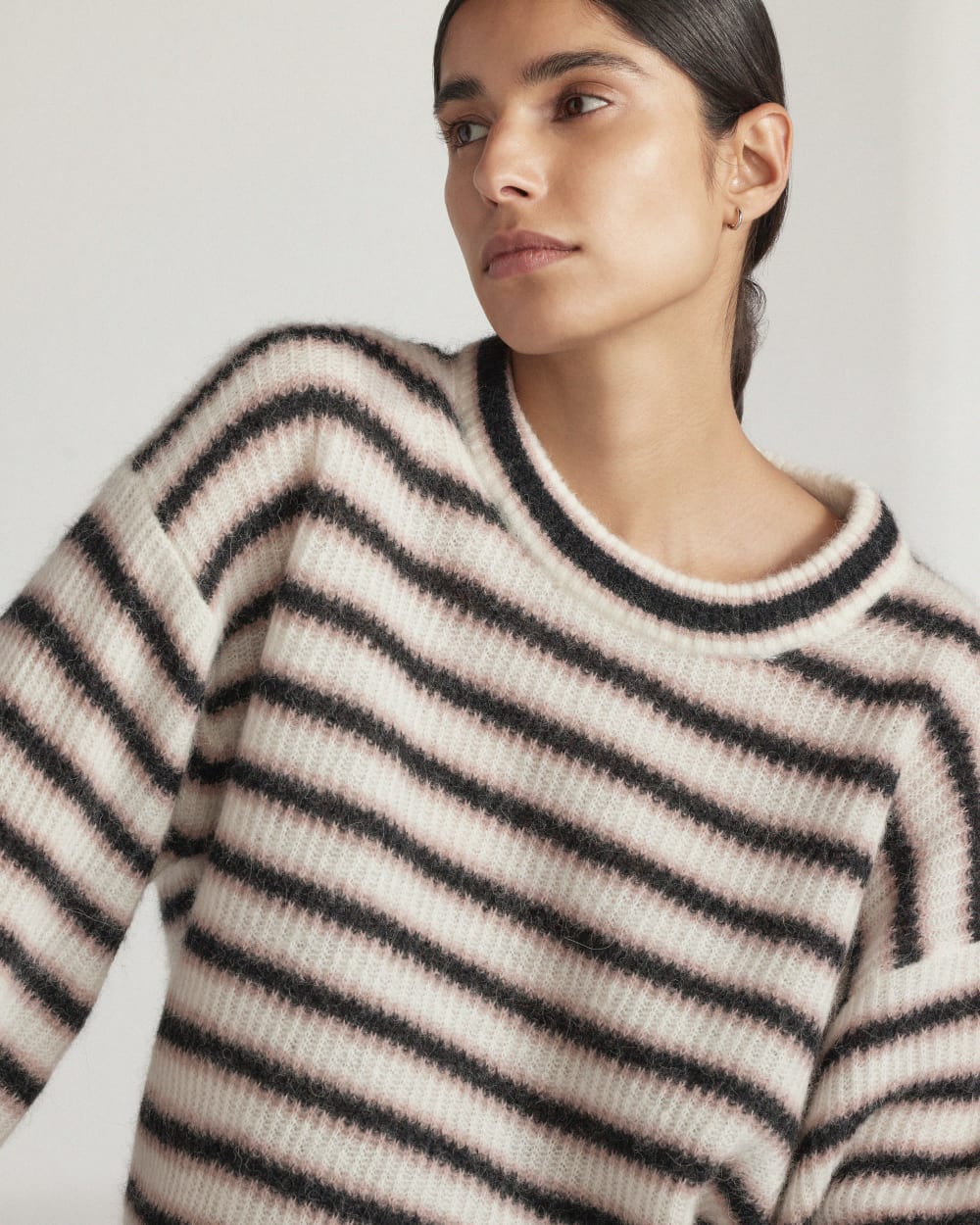 The Cocoon Crew in Alpaca | Heathered Black / Cafe Creme / Bone