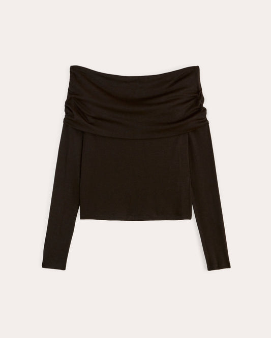 The Off-the-Shoulder Top in Butterluxe | Black
