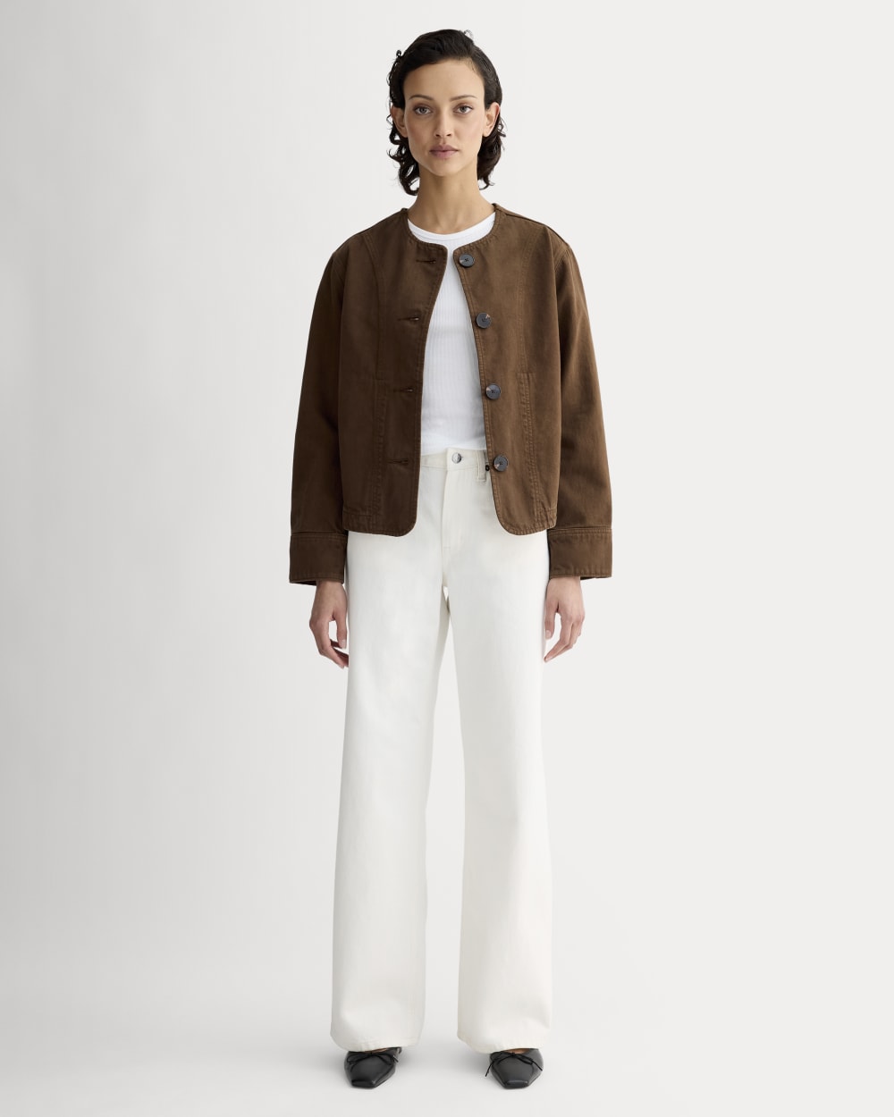 The Denim Barrel Jacket | Cocoa