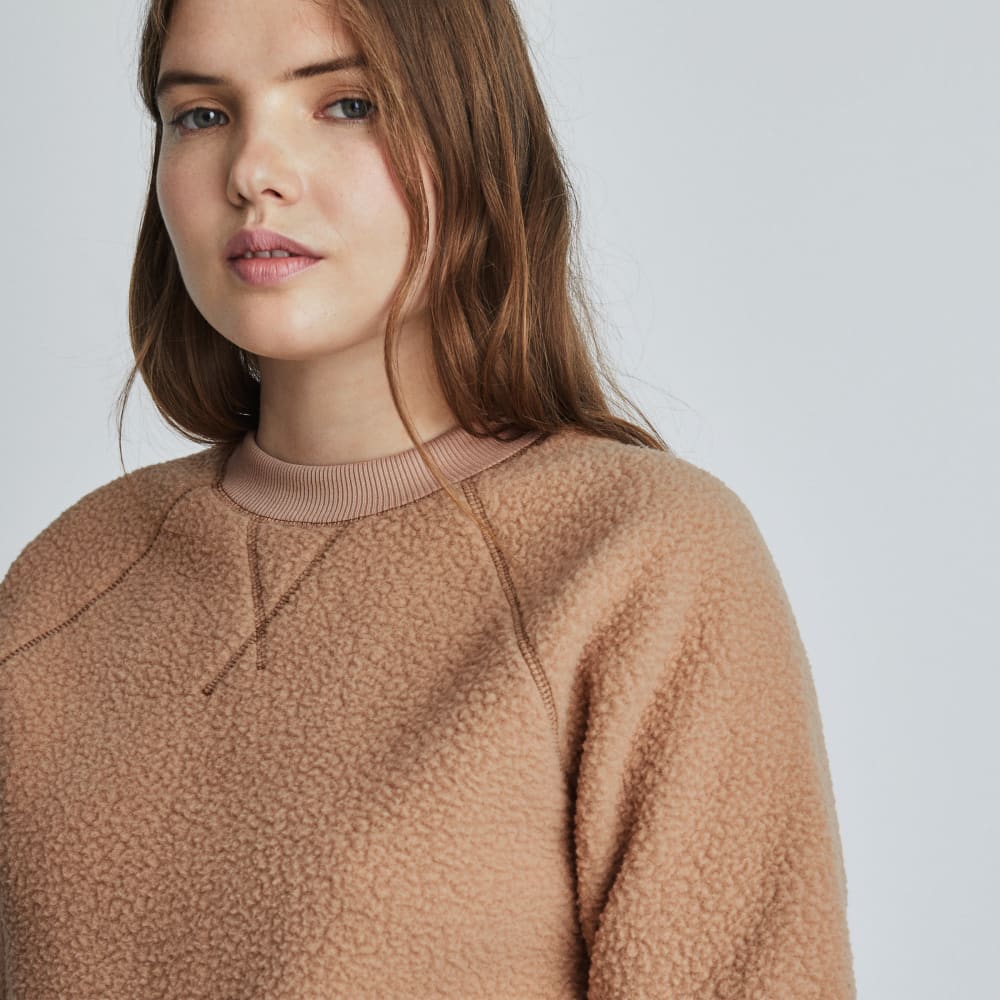 The ReNew Fleece Raglan Sweatshirt | Camel