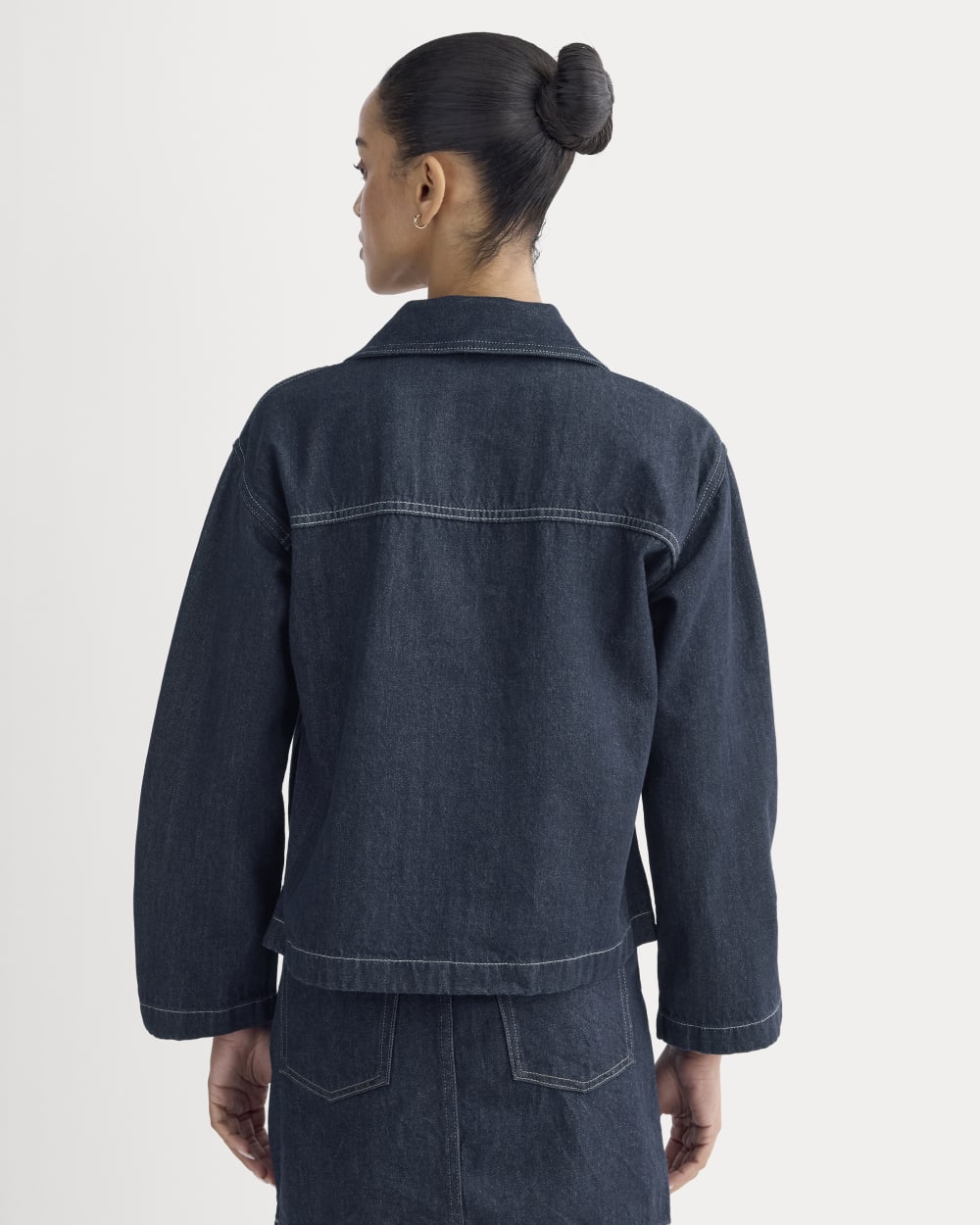 The Cropped Denim Tunic | Tungsten Rinse