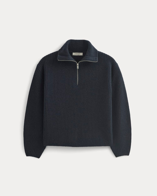 The Half-Zip Sweater in Luxe Merino | Navy