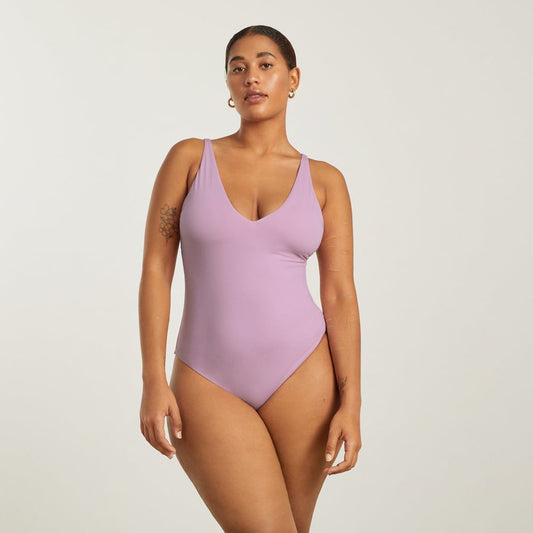 The V-Neck One-Piece | Lilac