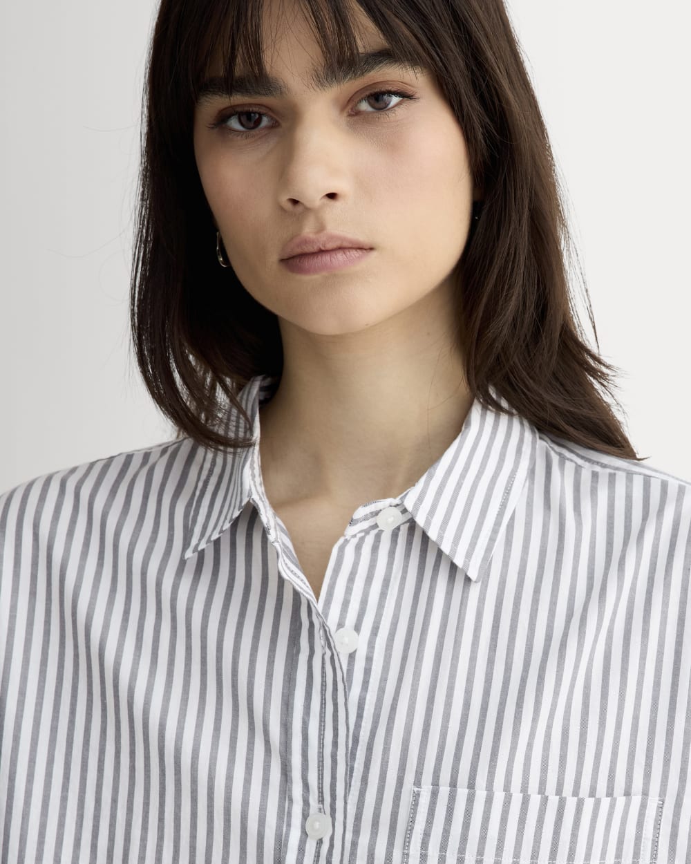 The Way-Short Shirt in Silky Cotton | Periscope / Bone