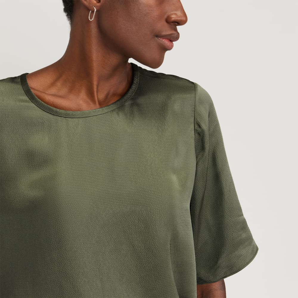 The Satin Relaxed Tee | Kalamata