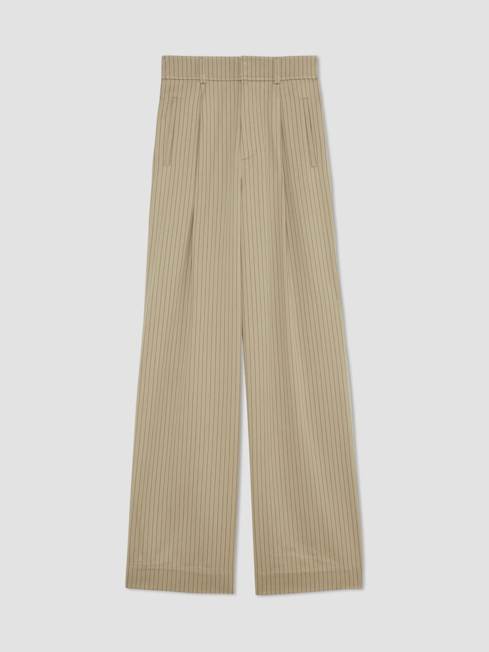 The Draper Pleated Pant in Buttersmooth | Cornstalk / Black | 32 Inseam