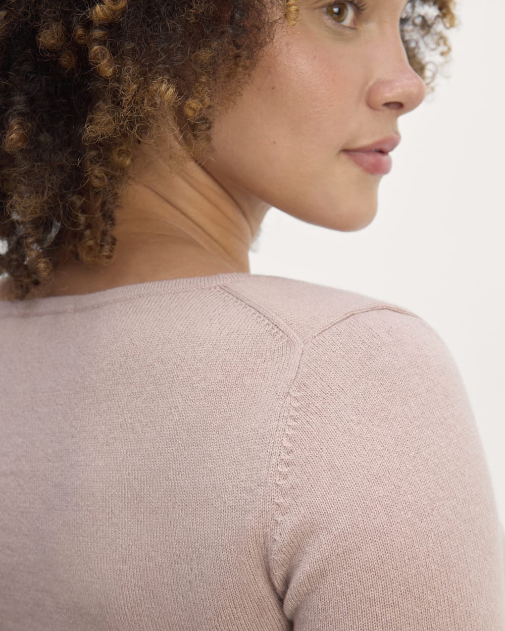 The Square Neck in Cashmere | Dusty Rose