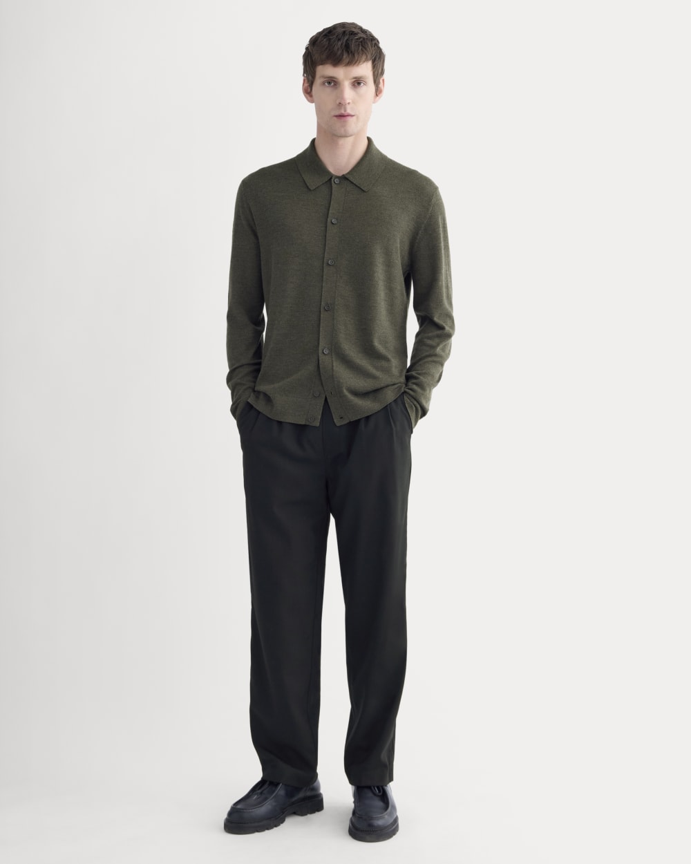 Ultrasoft Button-Down Sweater | Heather Beech