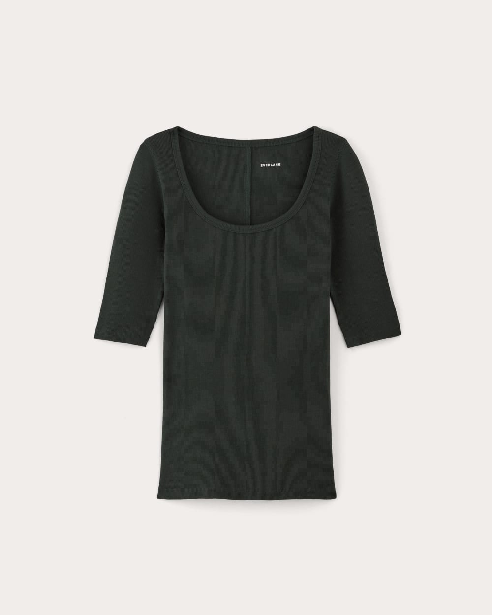The Luxe Rib Scoop-Neck Tee | Scarab
