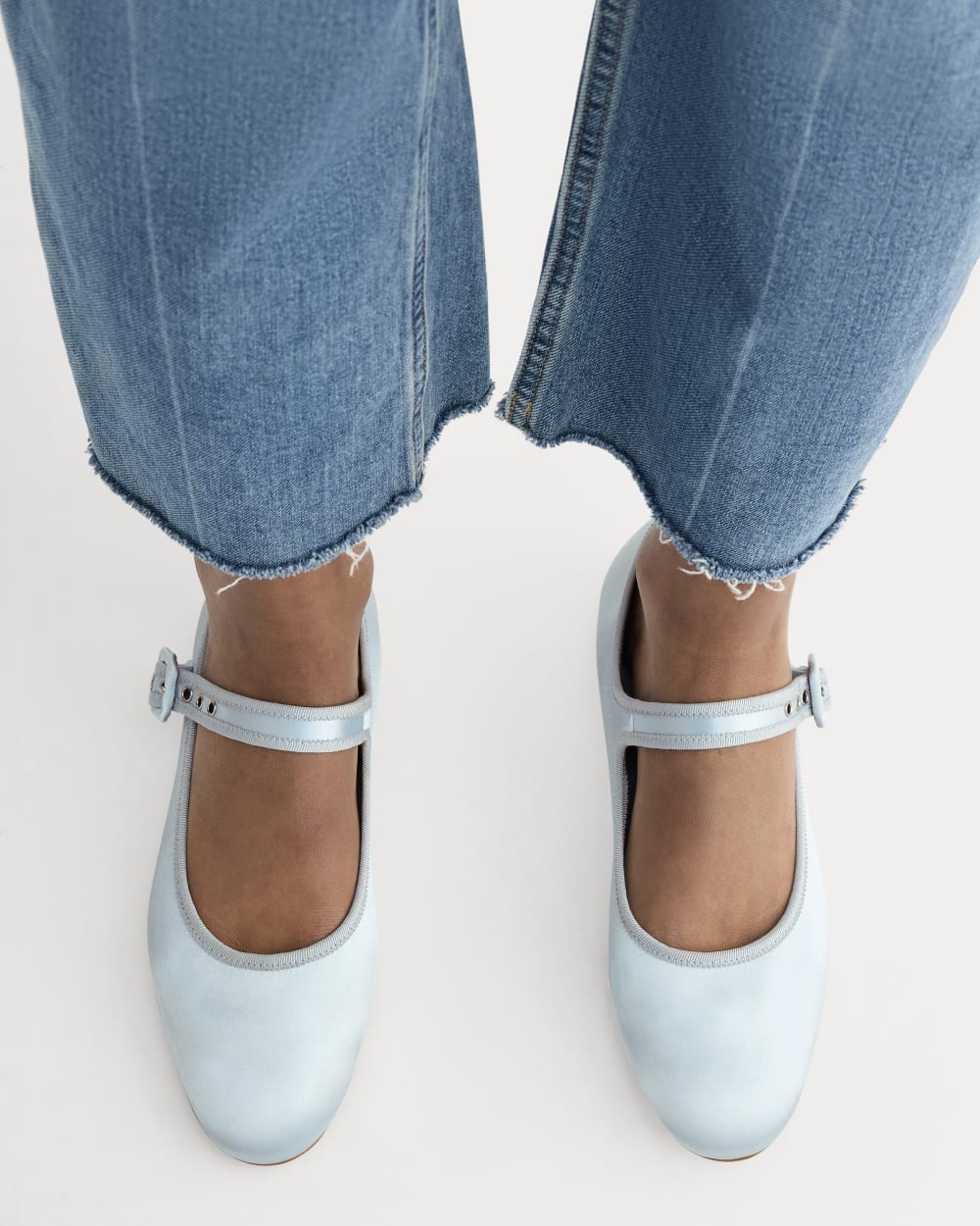 The Day Buckle Mary Jane | Robin Blue Satin