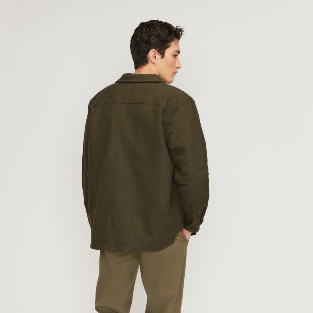 The ReNew Fleece-Lined Heavyweight Overshirt | Heathered Green
