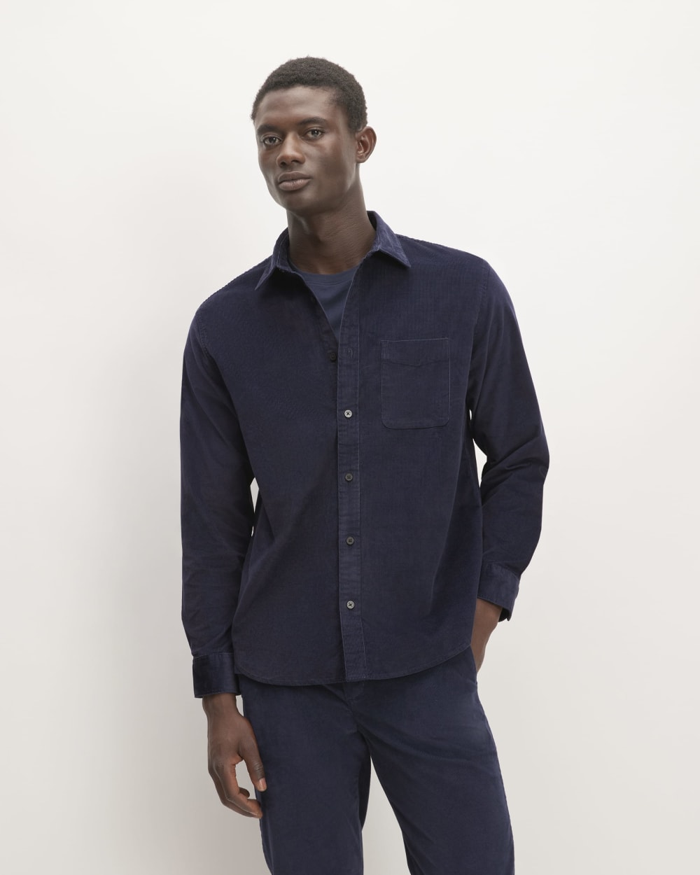 The Relaxed Corduroy Shirt  | Navy