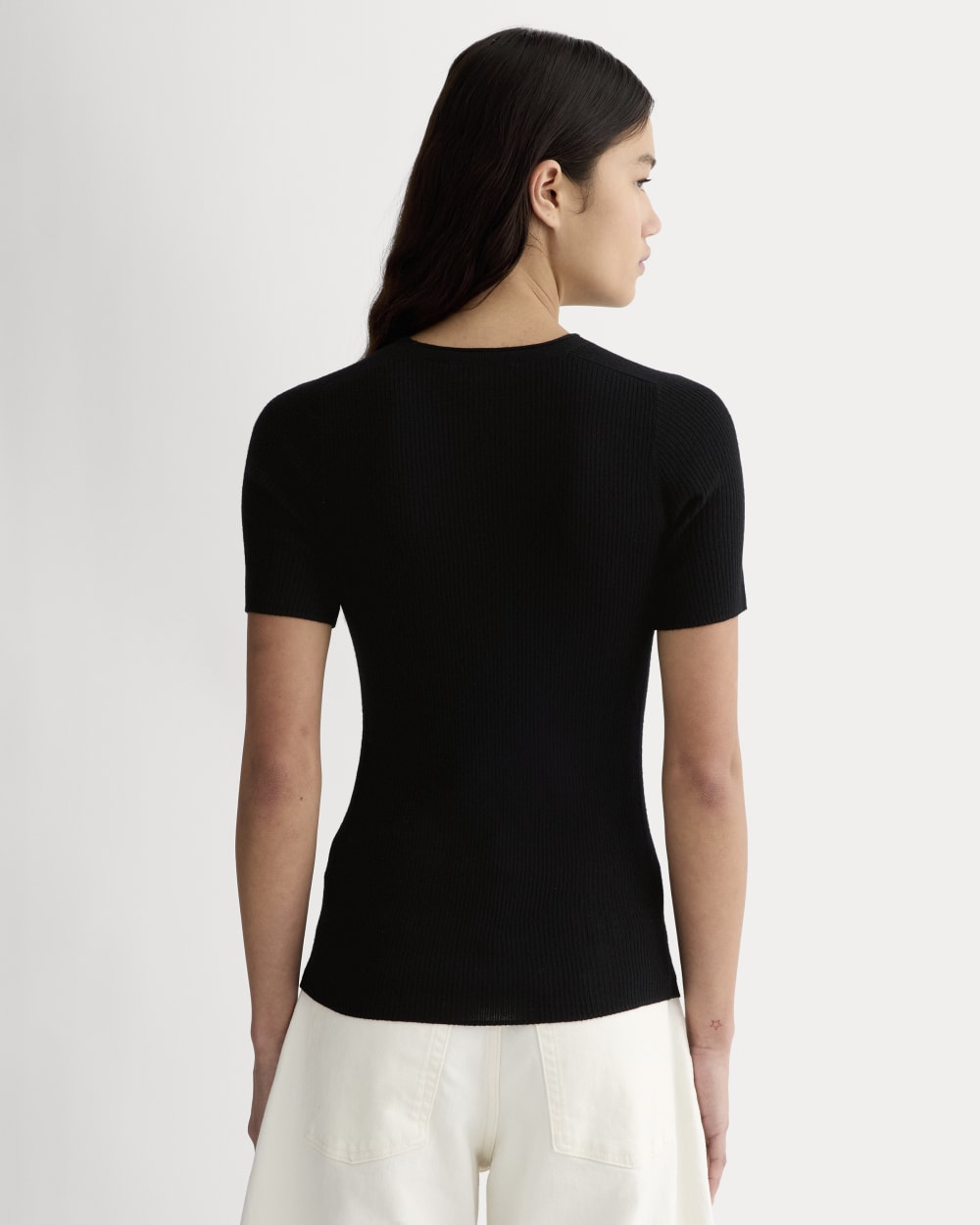 The Sweater Tee in Ultrasoft Merino | Black