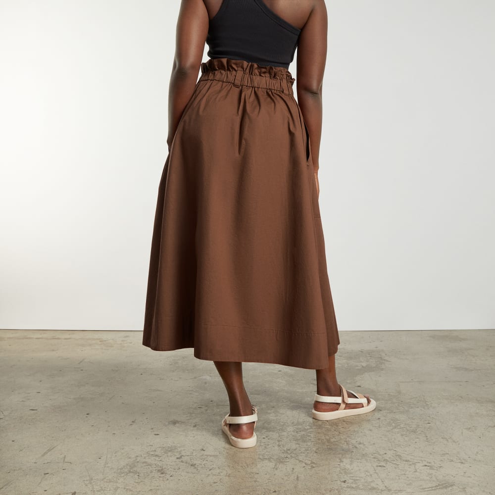 The Easy Button-Front Skirt | Espresso