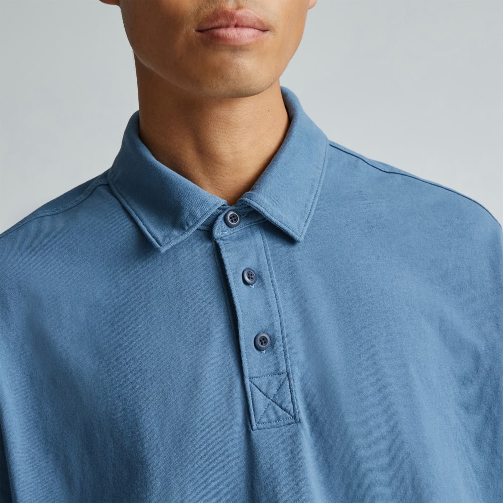The Premium Weight Relaxed Polo | Bluefin
