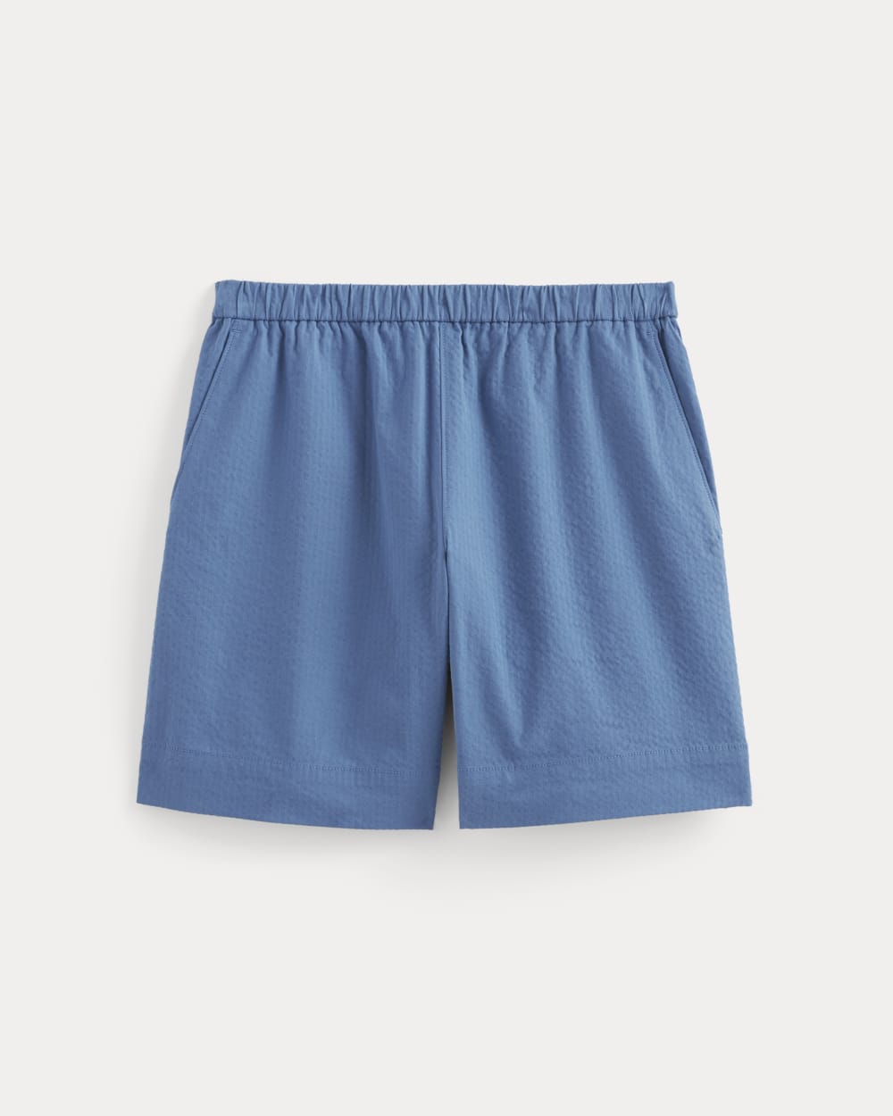 The Seersucker Pull-On Short | Soft Cobalt