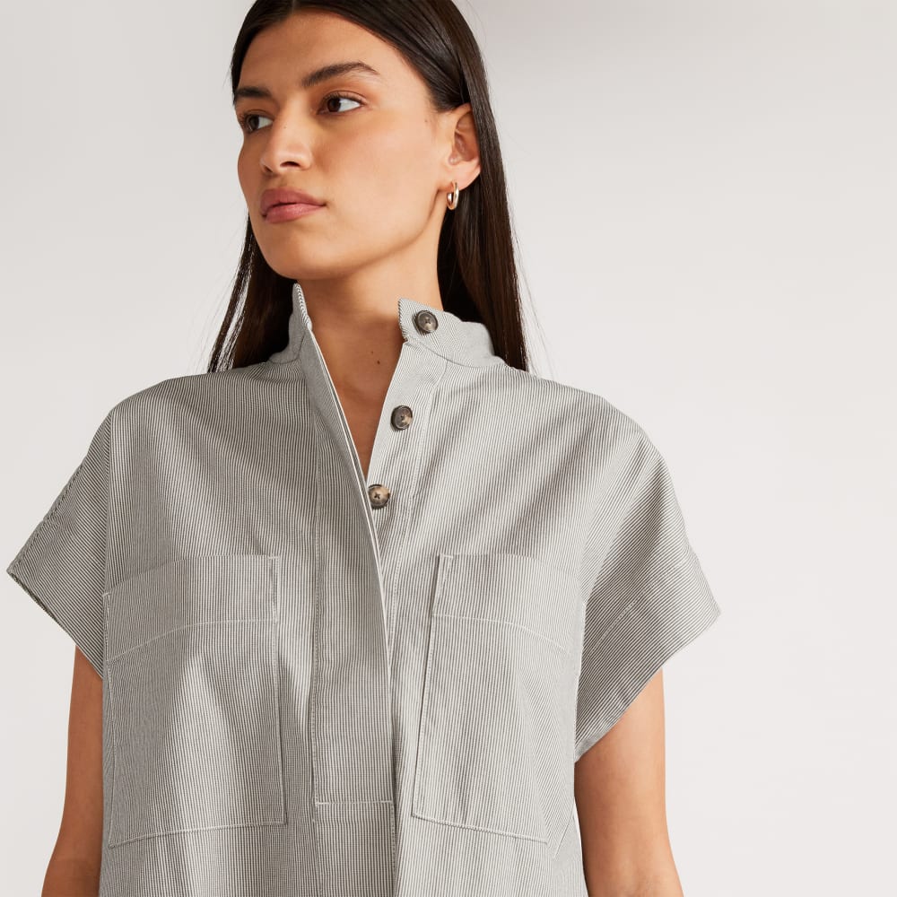 The Easy Workwear Dress | Canvas Tan / Navy