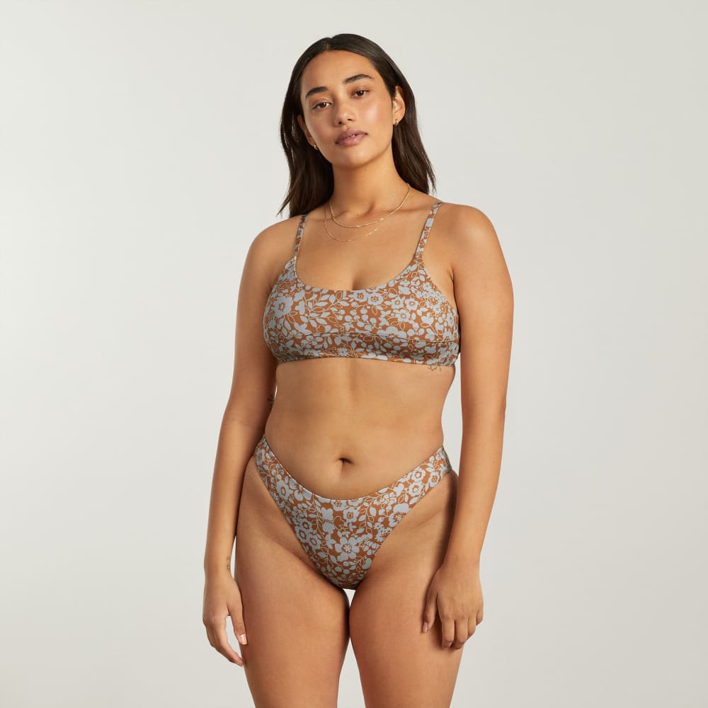 The Thigh-High Bikini Bottom | Honey Floral