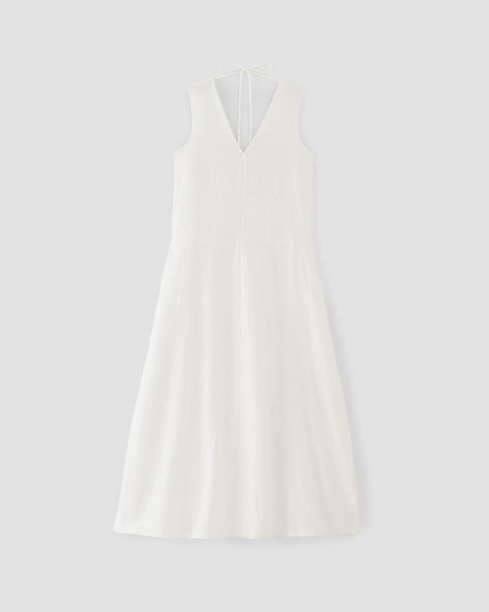 The Linen Eyelet Maxi Dress | White Eyelet