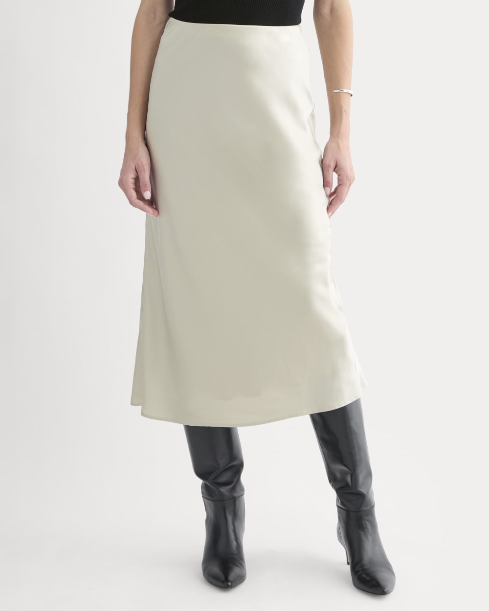 Slip Skirt in Silk Charmeuse | Peyote