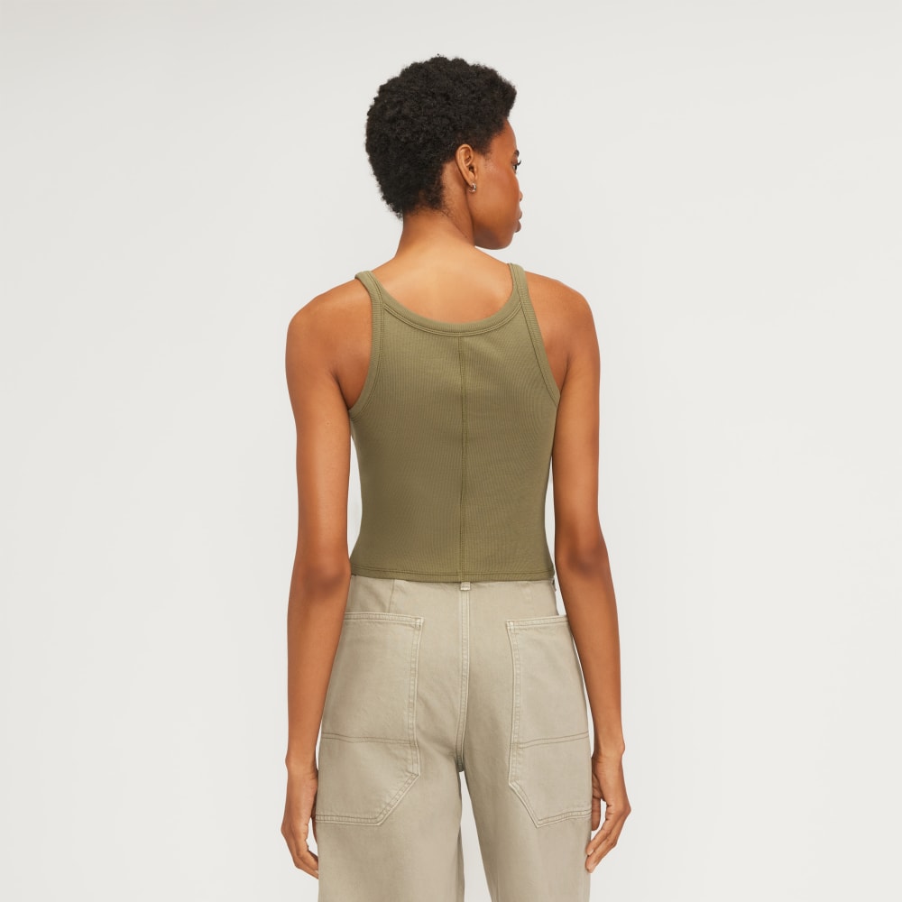 The Supima® Micro-Rib Cropped Tank | Kalamata