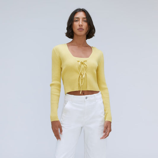 The Cotton-Merino Front-Tie Top | Dandelion