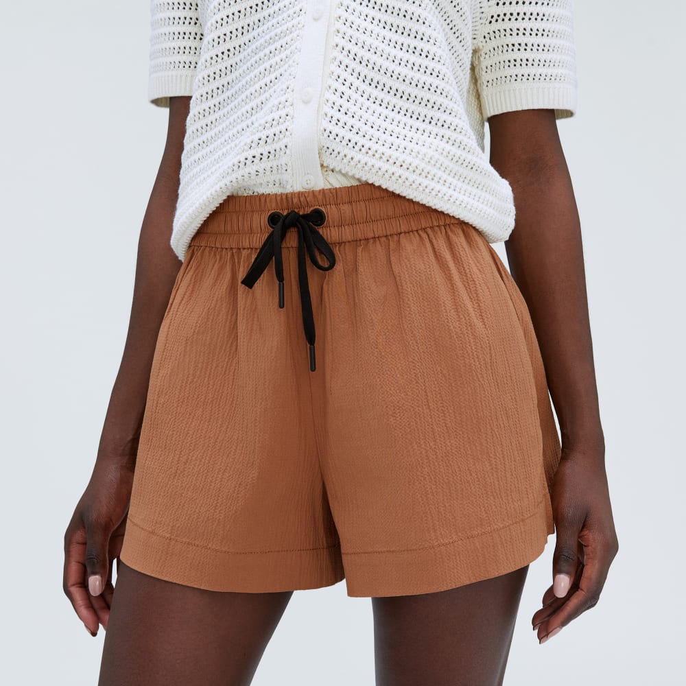 The Seersucker Boxer Short | Tawny Brown
