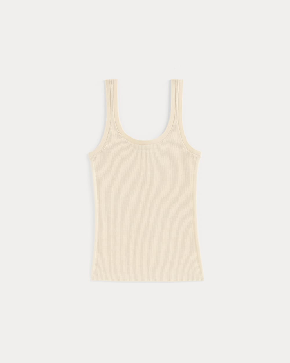 The Light Ribbed Cami in Ultrasoft Merino | Parchment
