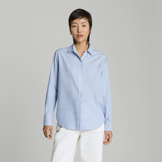 The Must-Have Shirt in Silky Cotton | Lapis Blue / White