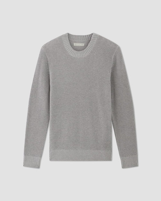 The No-Sweat Ribbed Crew |  Heathered Grey