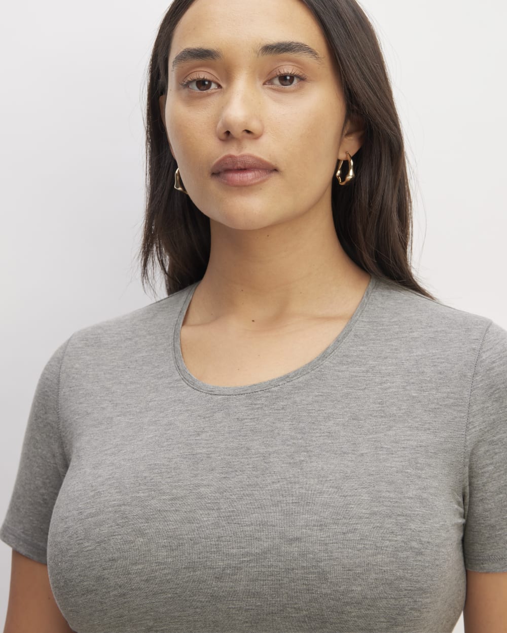 The Supima® Form Crew Neck Tee | Mid Heather Grey