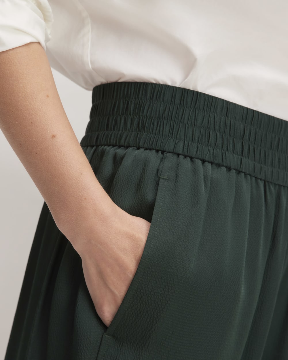 The Satin Pull-On Pant | Scarab