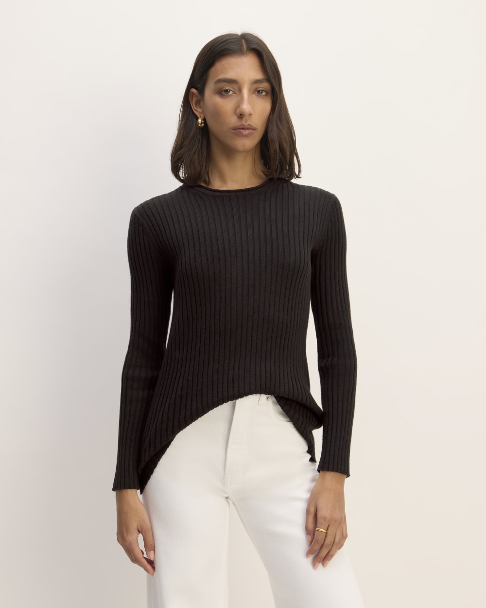 The Cotton Rib Crew | Black