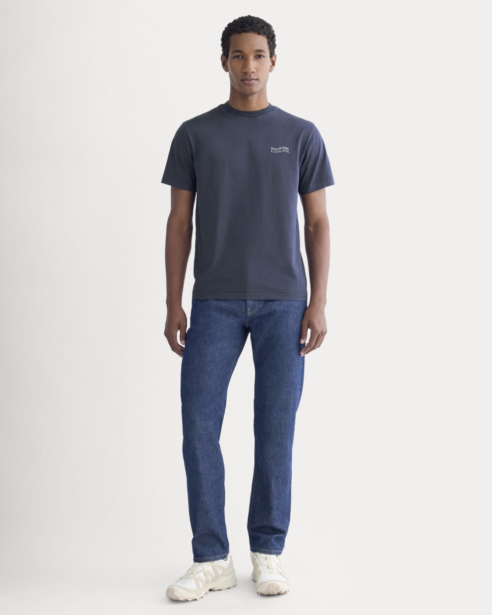 Everlane x Peace & Quiet Graphic Logo Tee |  Navy